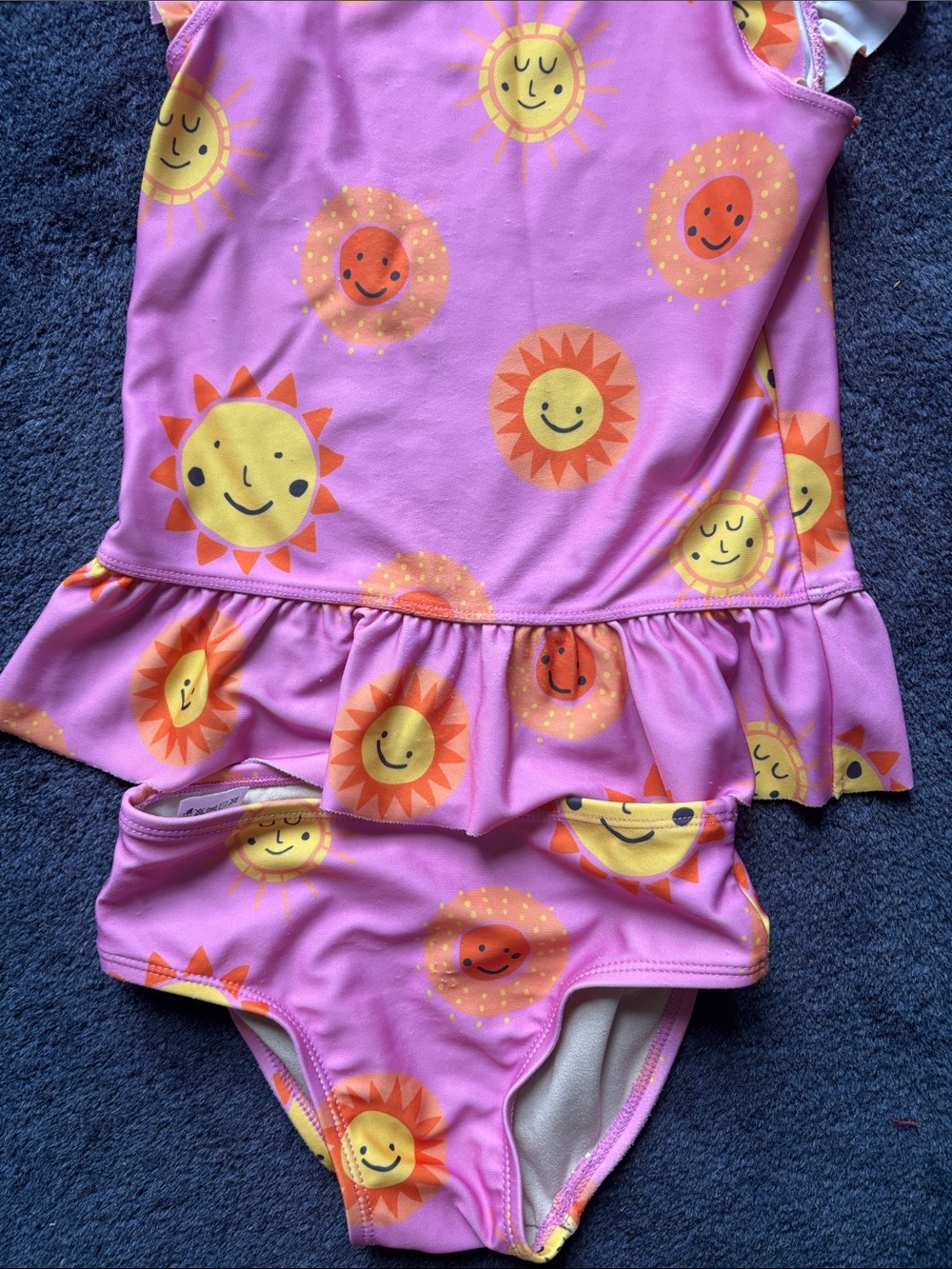 Tea Collection Pink Sun Ruffle Swim Set - Girls 4 - Picture 3 of 5